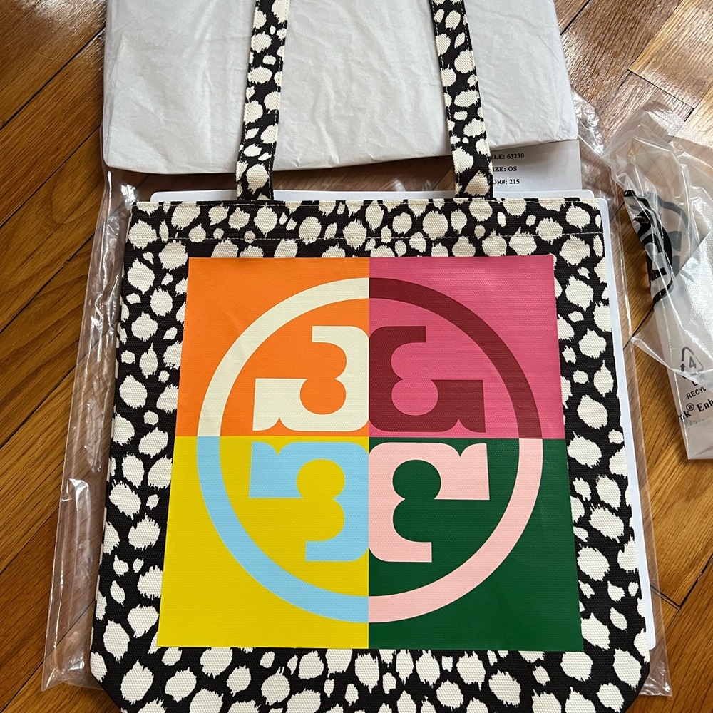 Tory Burch Colorblock Canvas Tote Bags *ONLY 1